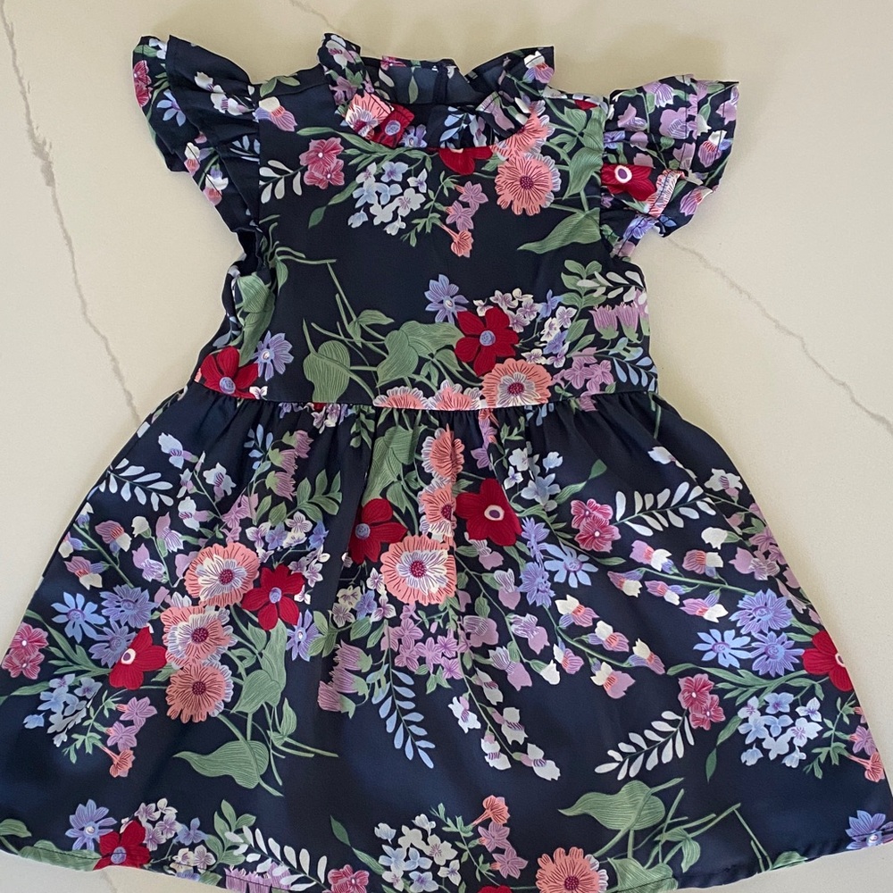 Janie and Jack Navy Floral Kids Dress
